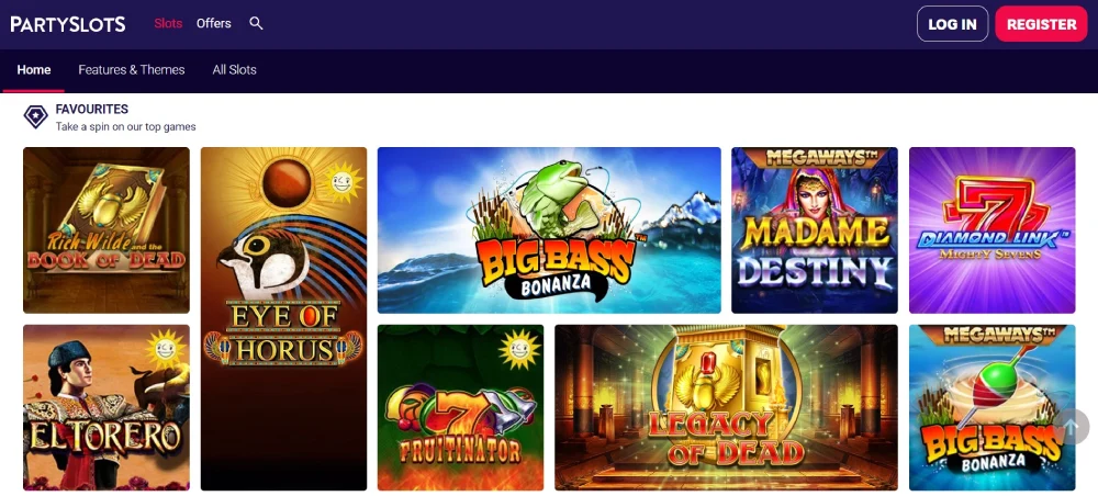 Party Slots Casino Main Page